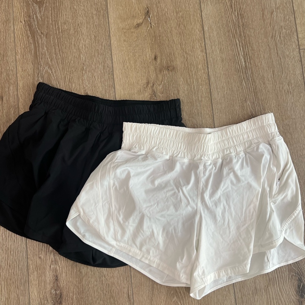 lululemon athletica Black and White Athletic Shorts